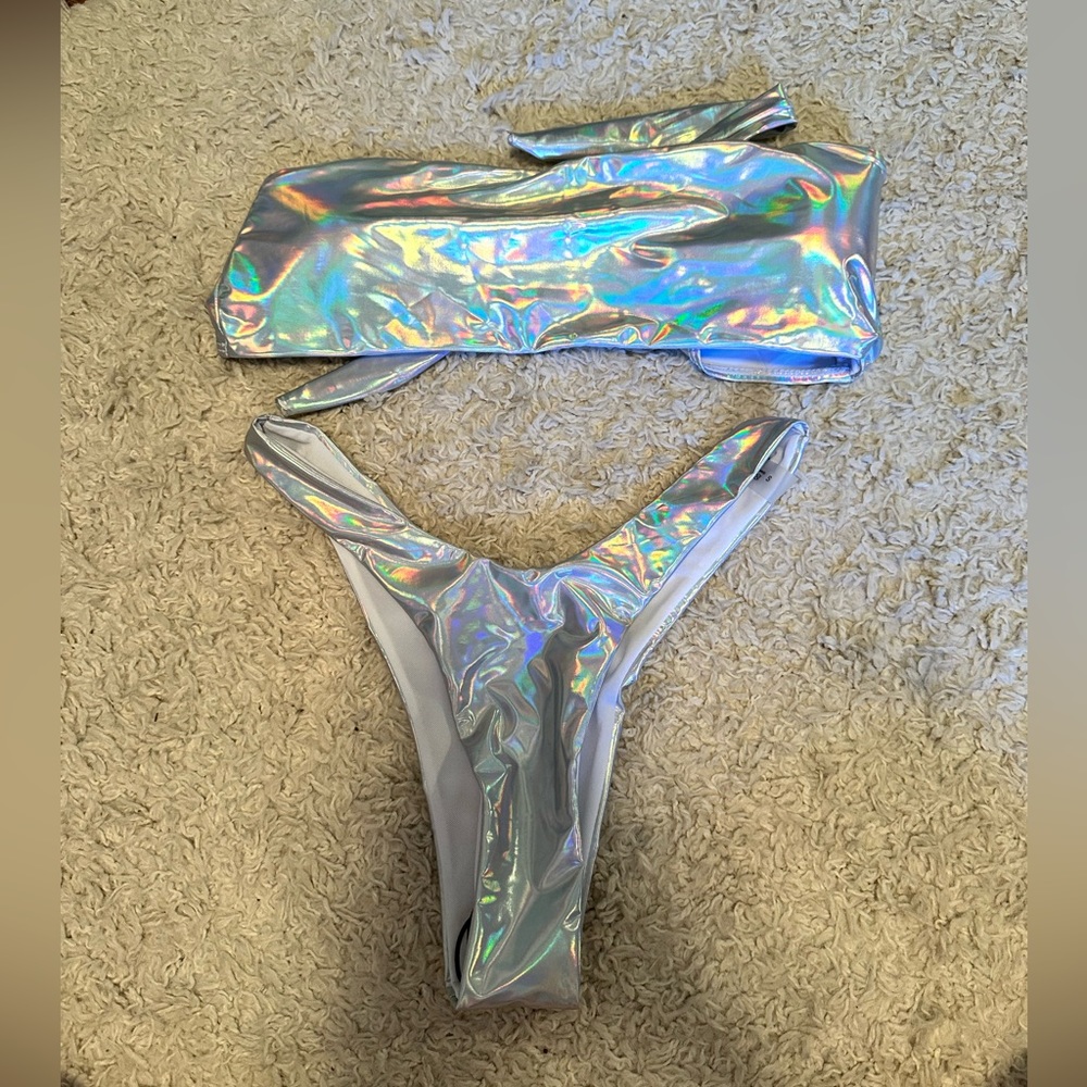 SHEIN Metallic Swimsuit